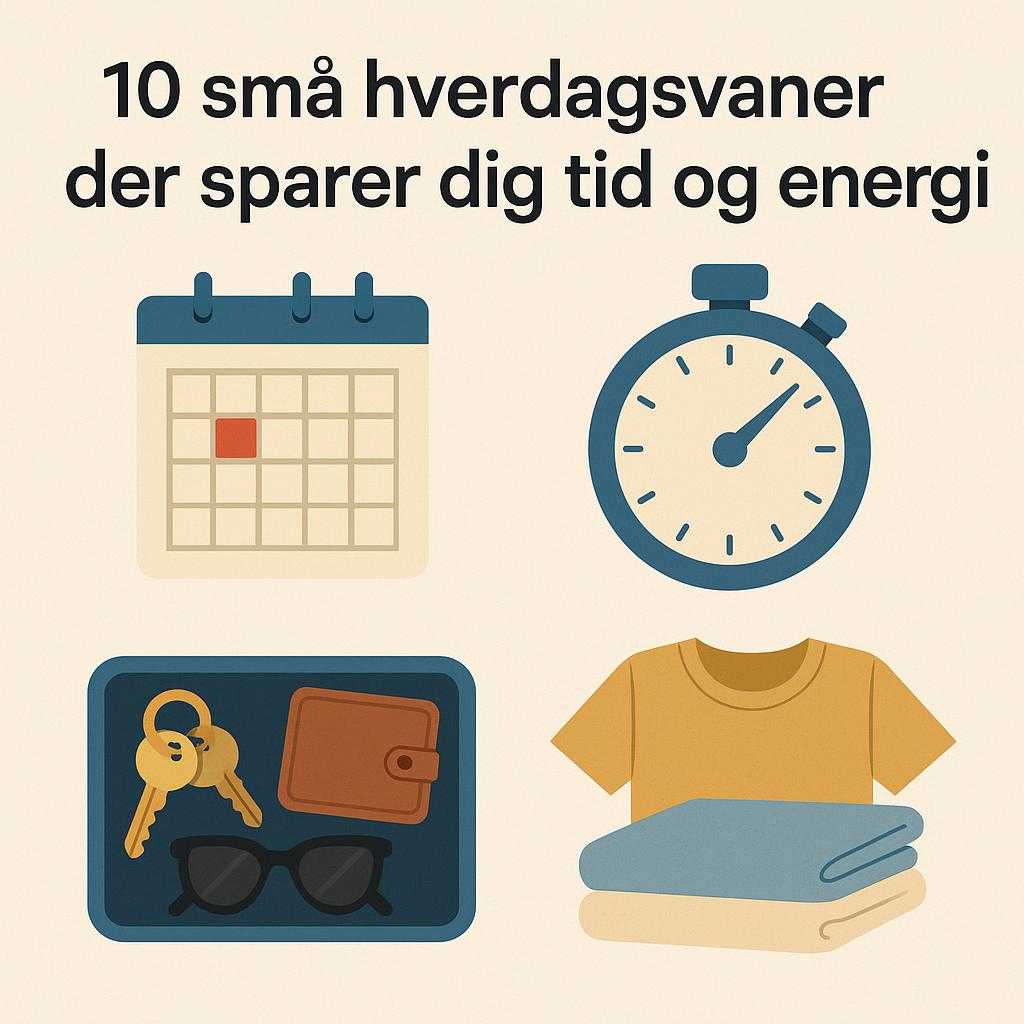 10 små hverdagsvaner der sparer dig tid og energi