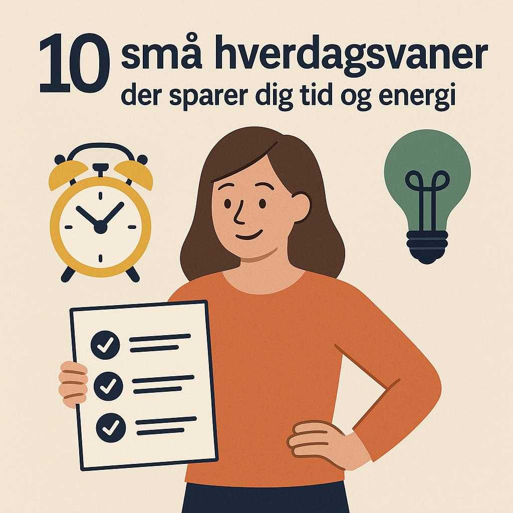 10 små hverdagsvaner der sparer dig tid og energi